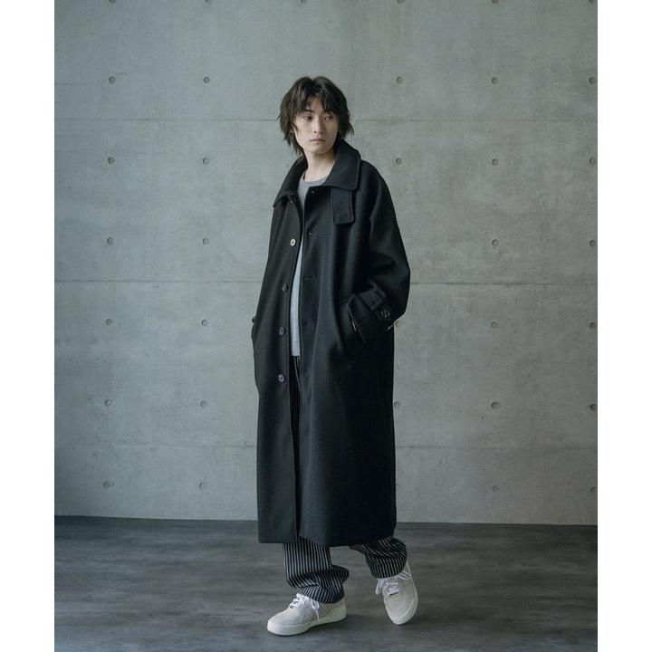 ラトルトラップ（RATTLE TRAP）/フェイクメルトンルーズステンカラーロングコート RATTLE TRAP（ラトルトラップ） フェイクメルトンルーズステンカラー