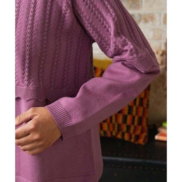 Jocomomola（ホコモモラ） Feston スカラップニットカーディガン