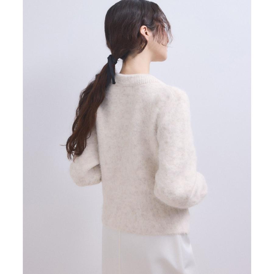 アダムエロペ　フラッフィーカーディガン ADAM ET ROPE'（アダムエロペ） カーディガン フラッフィーカラー