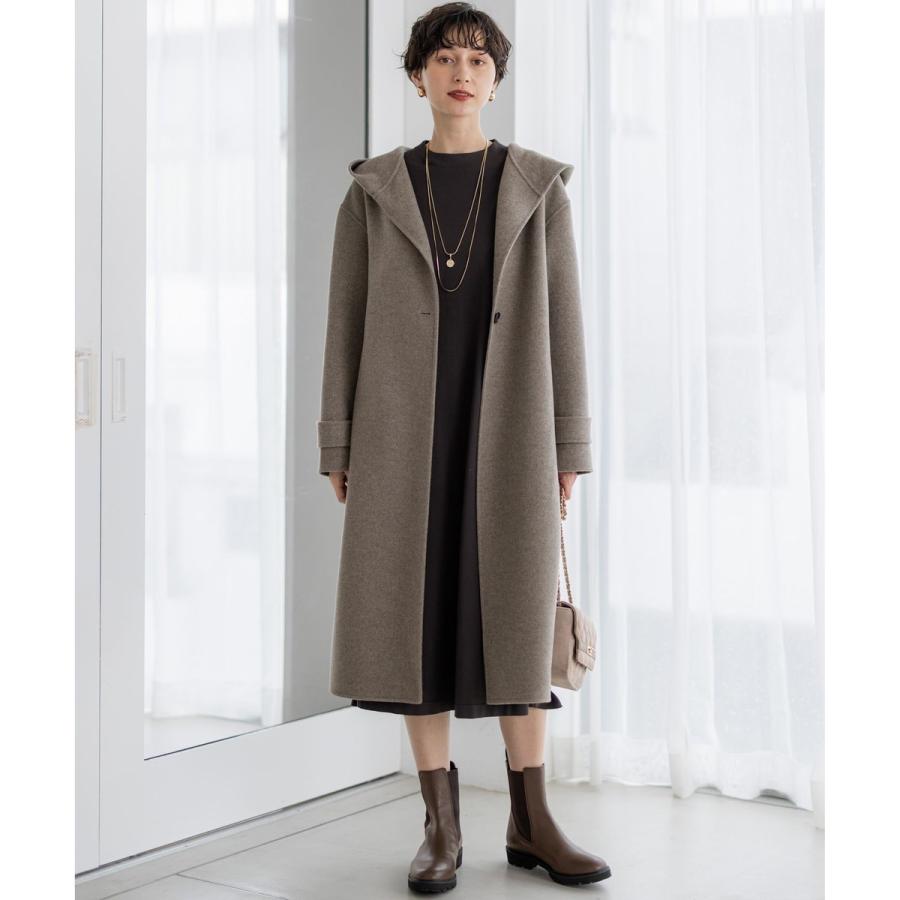 う新品/タグ付き⭐︎女優完売品＊French pave ロングコート アンゴラウール コンバーチブルロングコート（01-15WE06-203）｜K.T