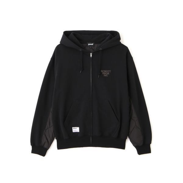QUILTED COMBI. ZIP HOODED／キルティング コンビ ジップパーカー