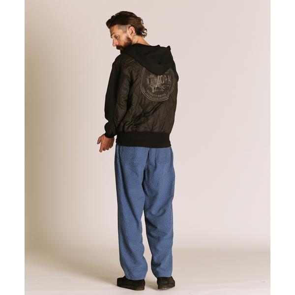QUILTED COMBI. ZIP HOODED／キルティング コンビ ジップパーカー