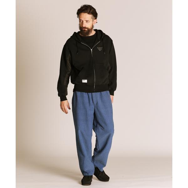 QUILTED COMBI. ZIP HOODED／キルティング コンビ ジップパーカー