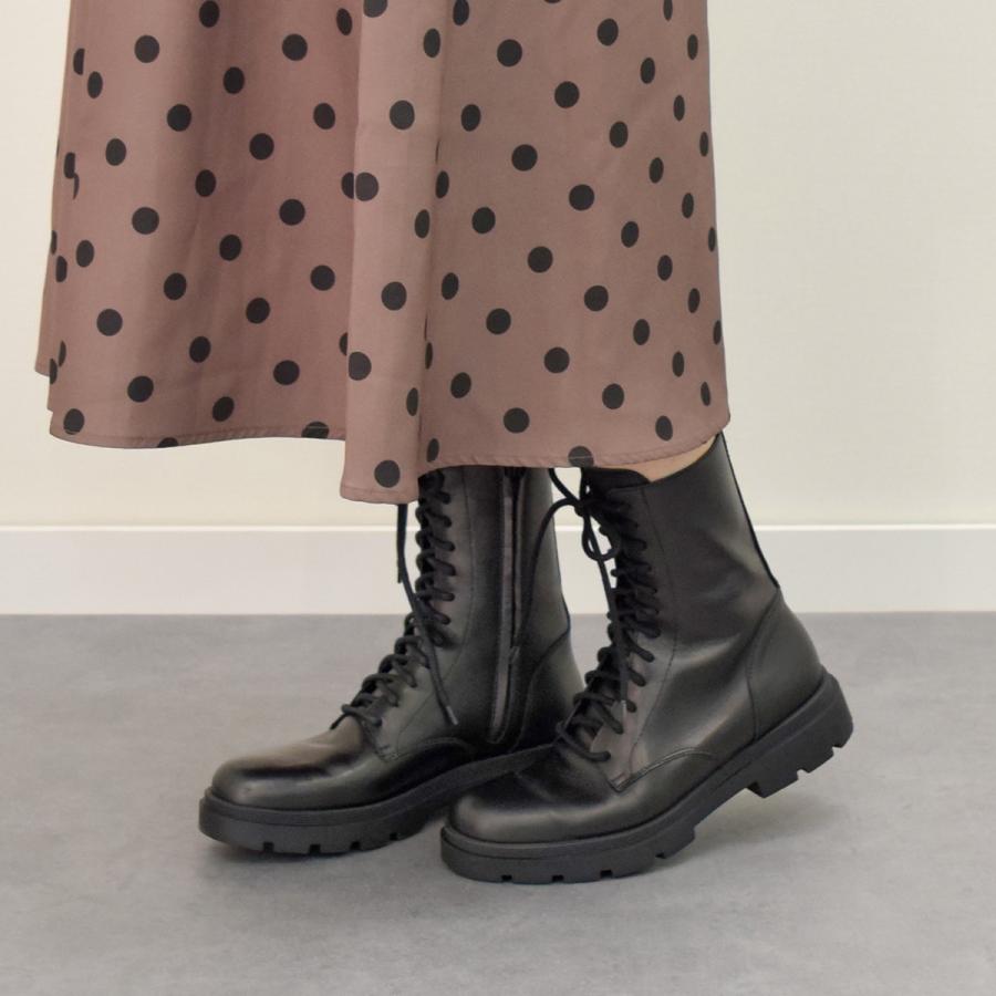 ファビオ ルスコーニ（FABIO RUSCONI）/FABIO RUSCONI◆4cmヒール◆トラックソールレースアップブーツ FABIO RUSCONI（ファビオルスコーニ） FABIO RUSCONI◇4cmヒール