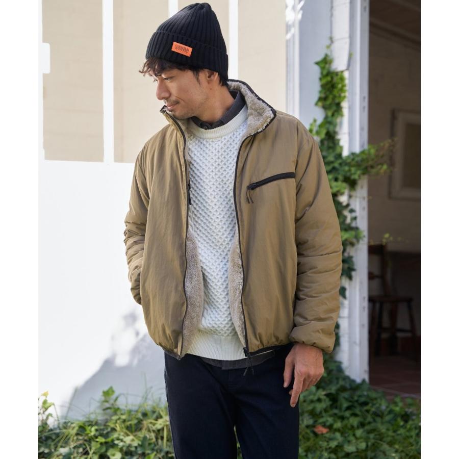 ikka（イッカ） 【2WAY】リバーシブルナイロンフリースブルゾン