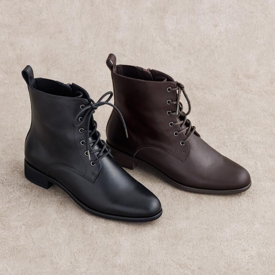 HIMIKO 通勤や卒業式にも【撥水】【卑弥呼25AW】レースアップブーツ