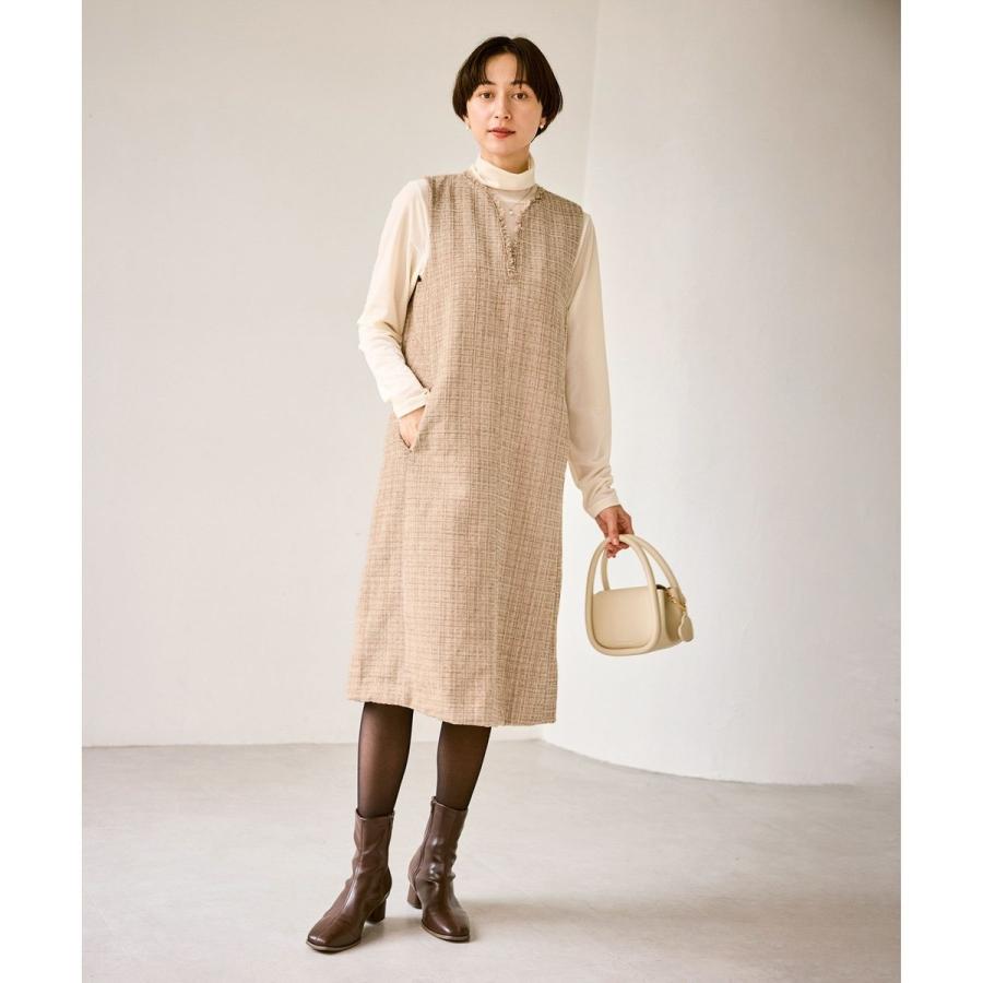 ROPE' PICNIC（ロペ ピクニック） キーネックツイードジャンパー