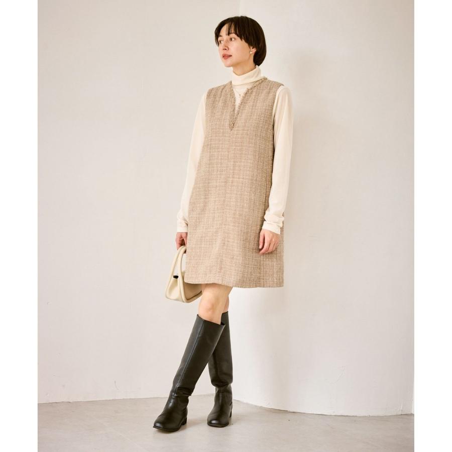 ROPE' PICNIC（ロペ ピクニック） キーネックツイードジャンパー