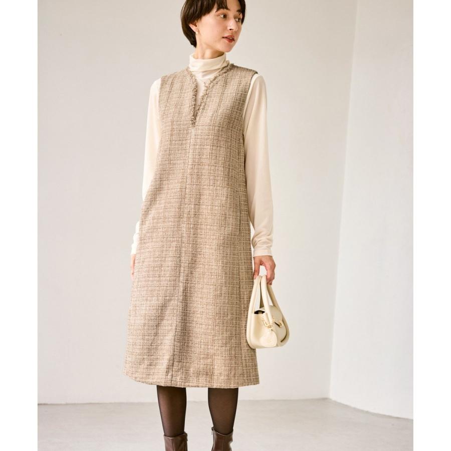 ROPE' PICNIC（ロペ ピクニック） キーネックツイードジャンパー