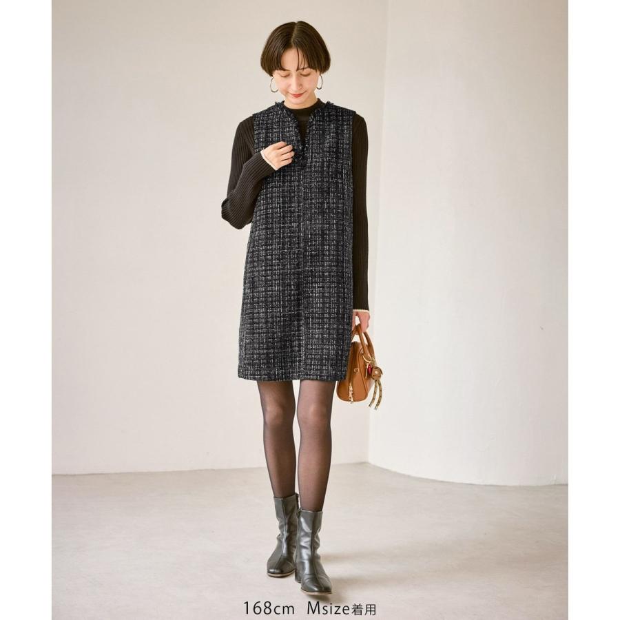 ROPE' PICNIC（ロペ ピクニック） キーネックツイードジャンパー