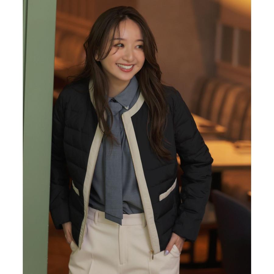 ANY SIS（エニィスィス） 【2WAY】ノーカラーダウン ジャケット