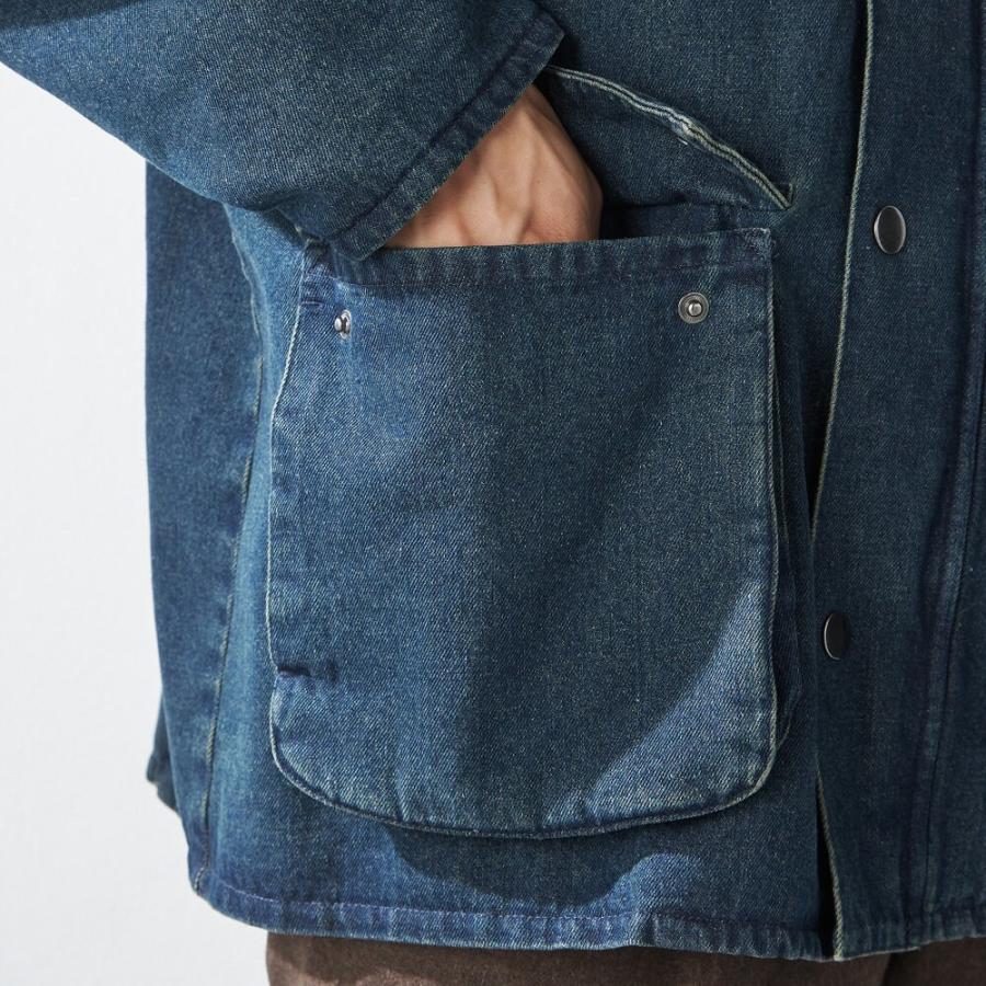 stanley blacker】デニムハンティングジャケット ネイビー アウター