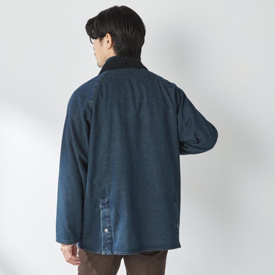 stanley blacker】デニムハンティングジャケット ネイビー アウター