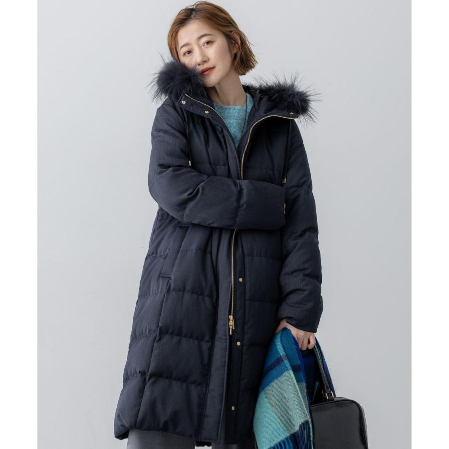 23区（ニジュウサンク） 【撥水加工】ブライトウール ロングダウン