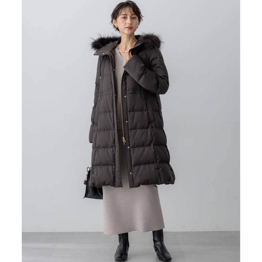 23区（ニジュウサンク） 【撥水加工】ブライトウール ロングダウン