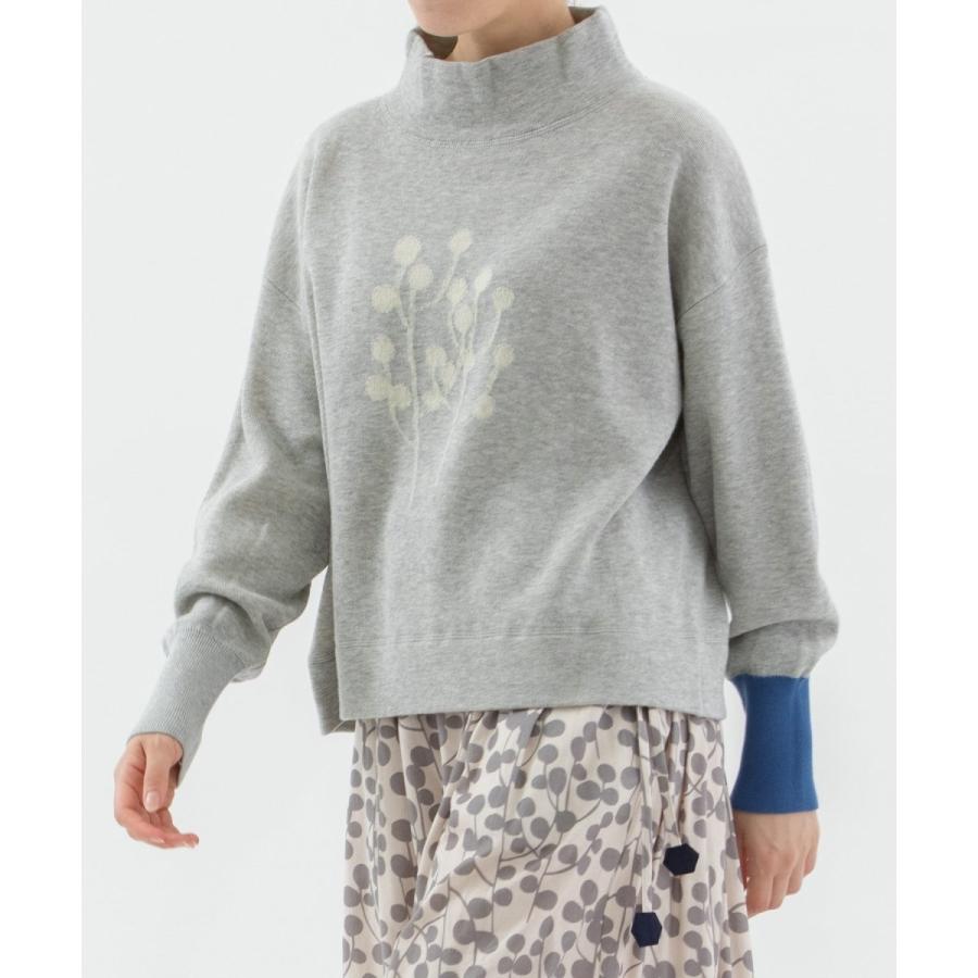 ノップドゥノッド（nop de nod）/ユーカリモックネックスエット風ニット nop de nod（ノップドゥノッド） ユーカリモックネックスエット風