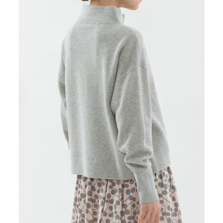 ノップドゥノッド（nop de nod）/ユーカリモックネックスエット風ニット nop de nod（ノップドゥノッド） ユーカリモックネックスエット風