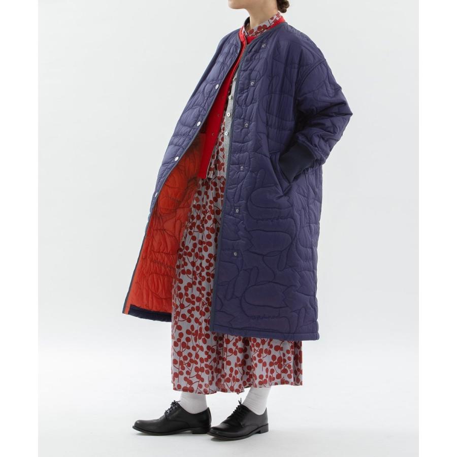 nop de nod（ノップドゥノッド） ノーカラースワンキルティングロング