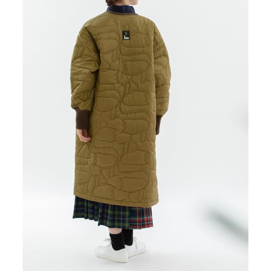 nop de nod（ノップドゥノッド） ノーカラースワンキルティングロング