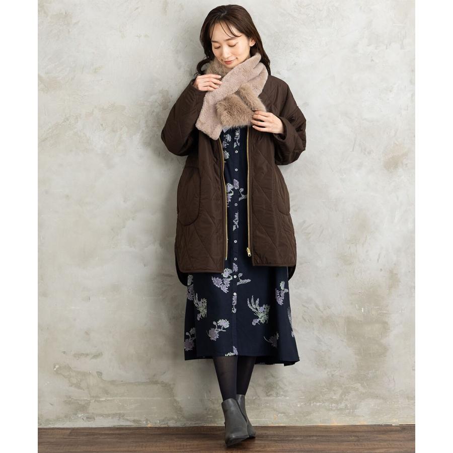 サブストリート（sab street）/【大きいサイズ】21号(6L〜) ファー×キルティングリバーシブルコート Sab Street 【大きいサイズ】ファー×キルティングリバーシブルコート