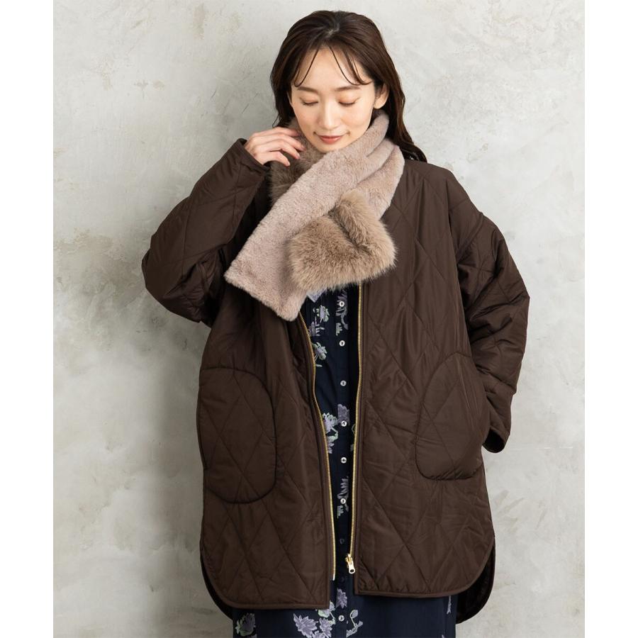 Sab Street 【大きいサイズ】ファー×キルティングリバーシブルコート