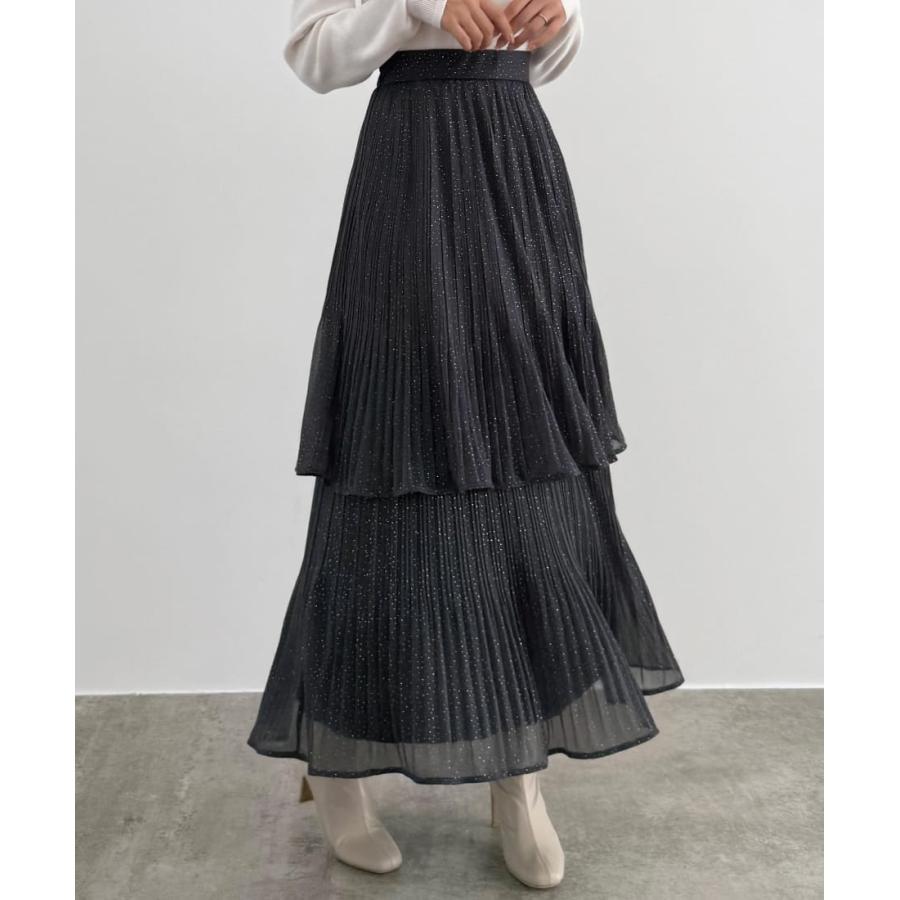CENEA ラメチュールプリーツティアードスカート : マルイ(丸井)Yahoo
