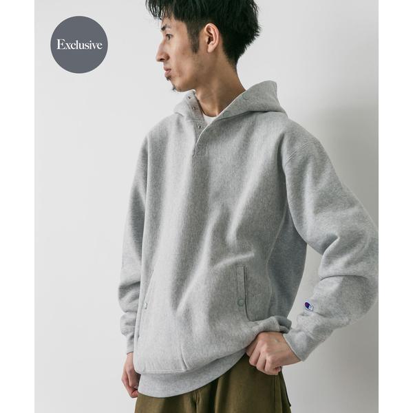別注 チャンピオン×ドアーズ RW ハーフスナップパーカー グレー XL URBAN RESEARCH DOORS（アーバンリサーチドアーズ） 『別注』Champion