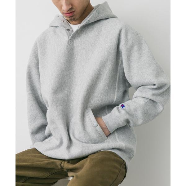 別注 チャンピオン×ドアーズ RW ハーフスナップパーカー グレー XL URBAN RESEARCH DOORS（アーバンリサーチドアーズ） 『別注』Champion