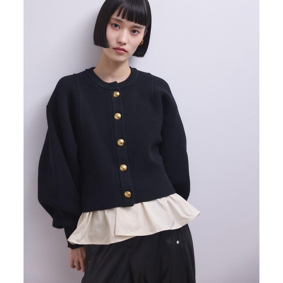 【未使用タグ付き】アダムエロペ ペプラムコンビニットカーディガン 2way ADAM ET ROPE'（アダムエロペ） 【WEB限定】ペプラムコンビニット