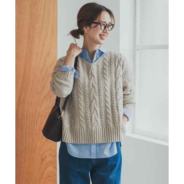 今季新品★アーバンリサーチドアーズ★ハミルトンウールアラン柄ニット URBAN RESEARCH DOORS（アーバンリサーチドアーズ） ニット セーター