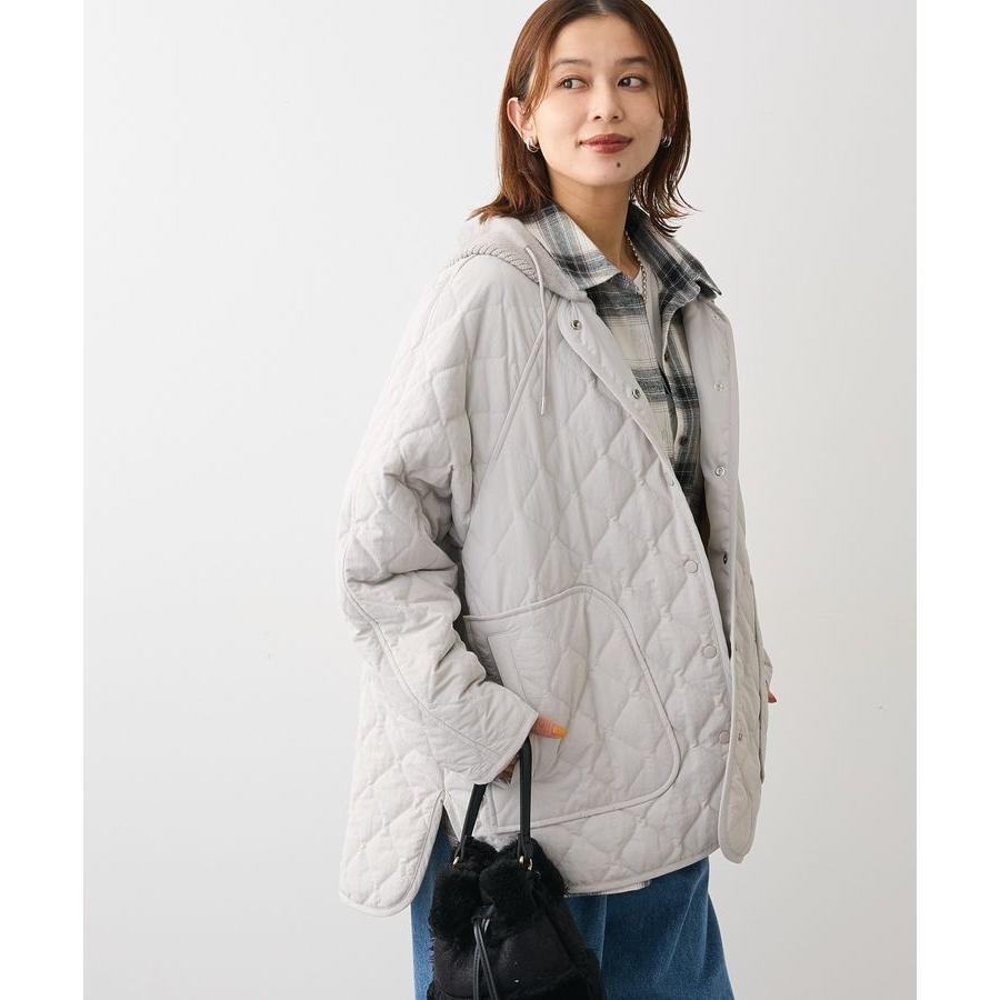 定価5.5万 MARK&LONA CODE キルティング ブルゾン 36 白 金 定価5.5万
