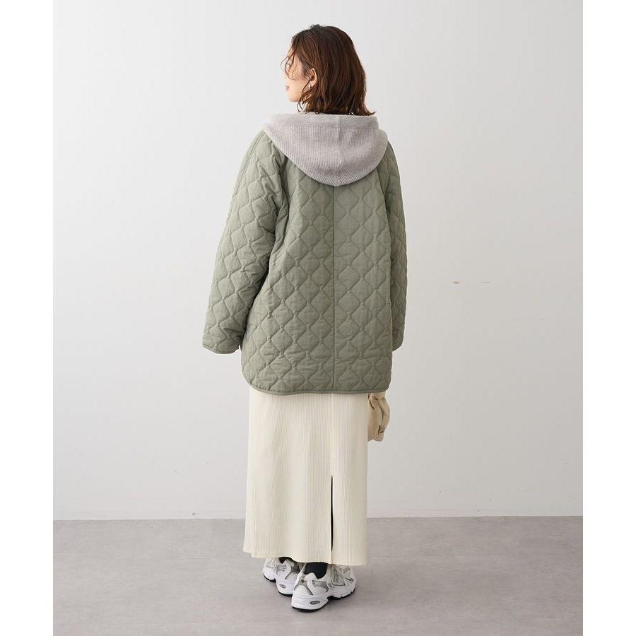 Green Parks（グリーンパークス） 2WAYニットフードキルティング