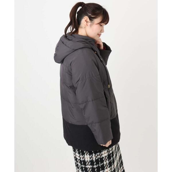 eur3（エウルキューブ） 【大きいサイズ】異素材ショートダウン