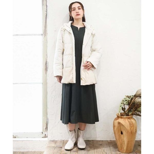 eur3（エウルキューブ） 【大きいサイズ】異素材ショートダウン