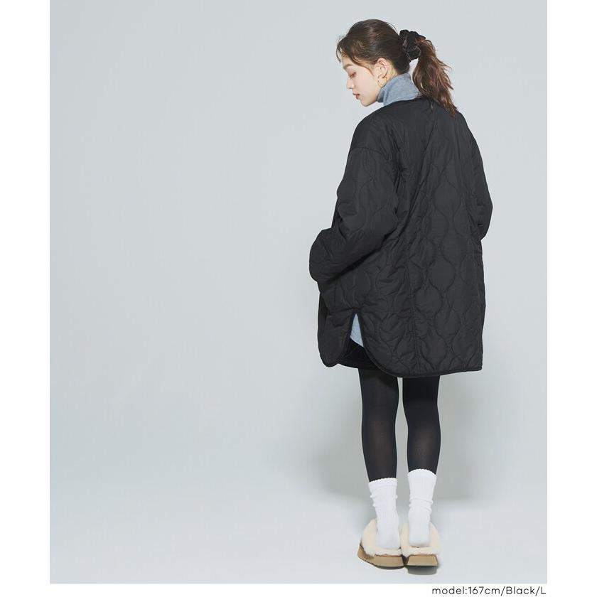 coca（コカ） ウォッシャブル リバーシブルファーキルティングミドル