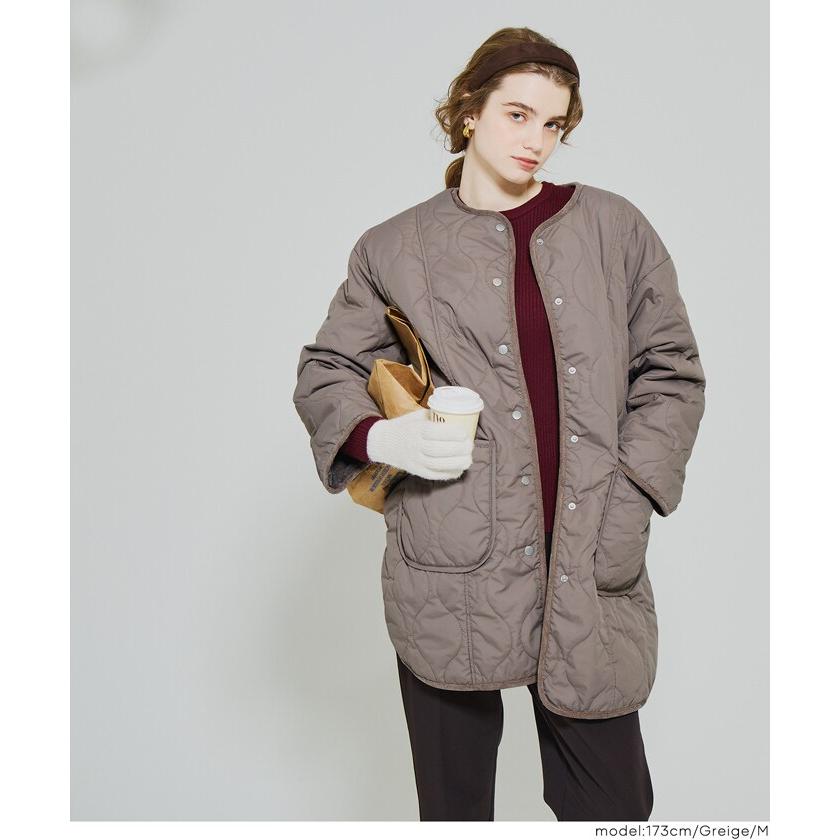 coca（コカ） ウォッシャブル リバーシブルファーキルティングミドル