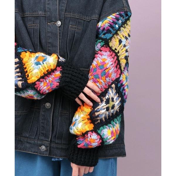 チチカカ（TITICACA） Rico ハンドクロシェスリーブデニムジャケット