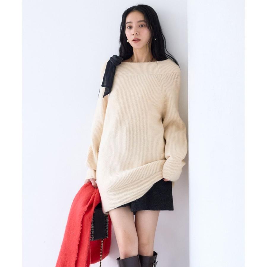 VIS（ビス） 肩リボンミニ丈ニットワンピース/2WAY : マルイ(丸井