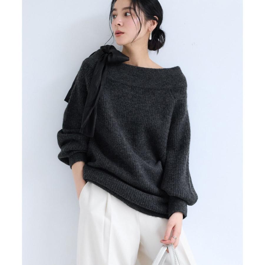 VIS（ビス） 肩リボンミニ丈ニットワンピース/2WAY : マルイ(丸井