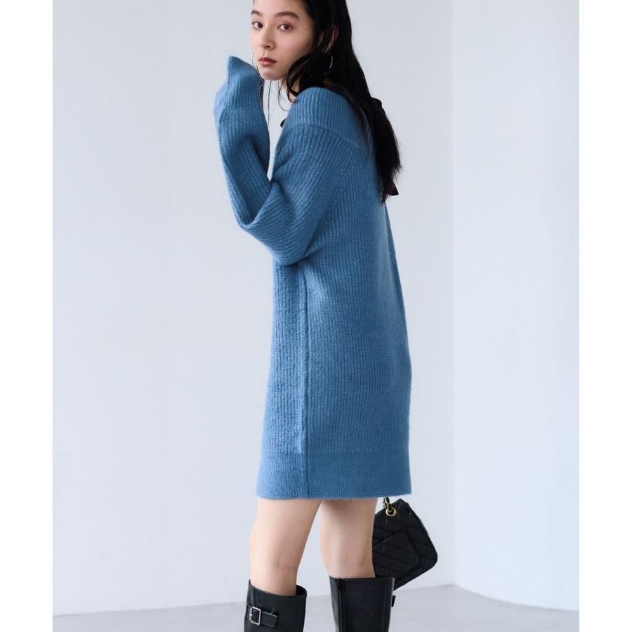 VIS（ビス） 肩リボンミニ丈ニットワンピース/2WAY : マルイ(丸井