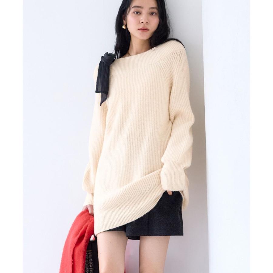 極美品❣️肩リボンがポイント❤️ニットワンピース VIS（ビス） 肩リボンミニ丈ニットワンピース/2WAY : マルイ(丸井