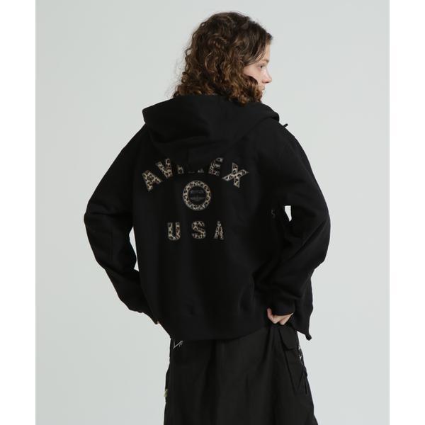 トップス AVIREX LEOPARD VARSITY LOGO PARKA AVIREX（アヴィレックス） 《取扱店限定アイテム》LEOPARD VARSITY