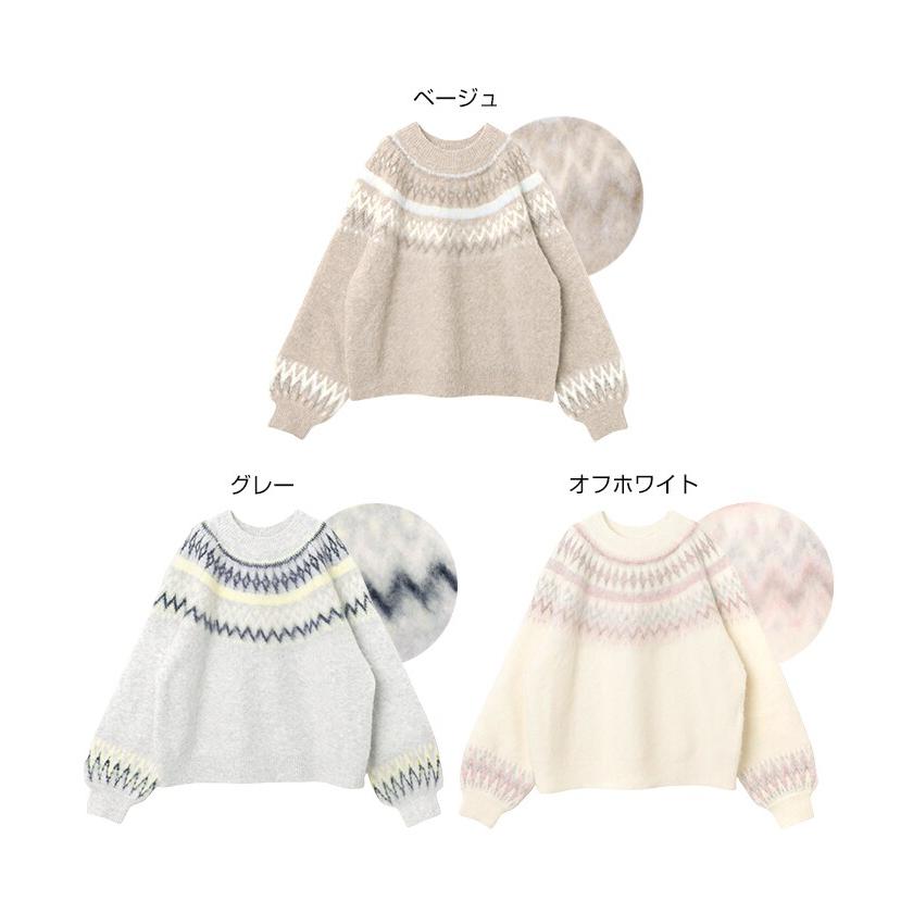 ノルディック柄 長袖 ニット トップス Freesia フリージア