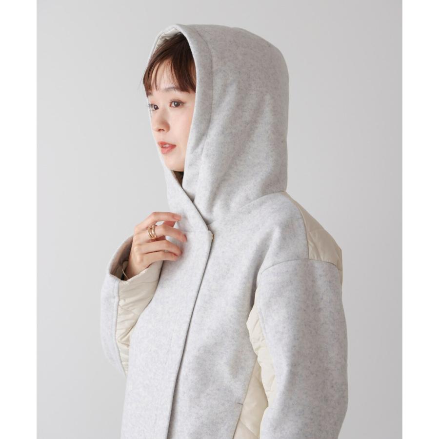 Bou Jeloud（ブージュルード） メルトン中綿切替フードジップコート