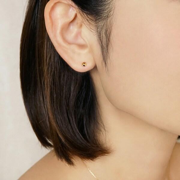 セカンドピアス]K18 スタッズピアス( 4mm) : マルイ(丸井)Yahoo!店