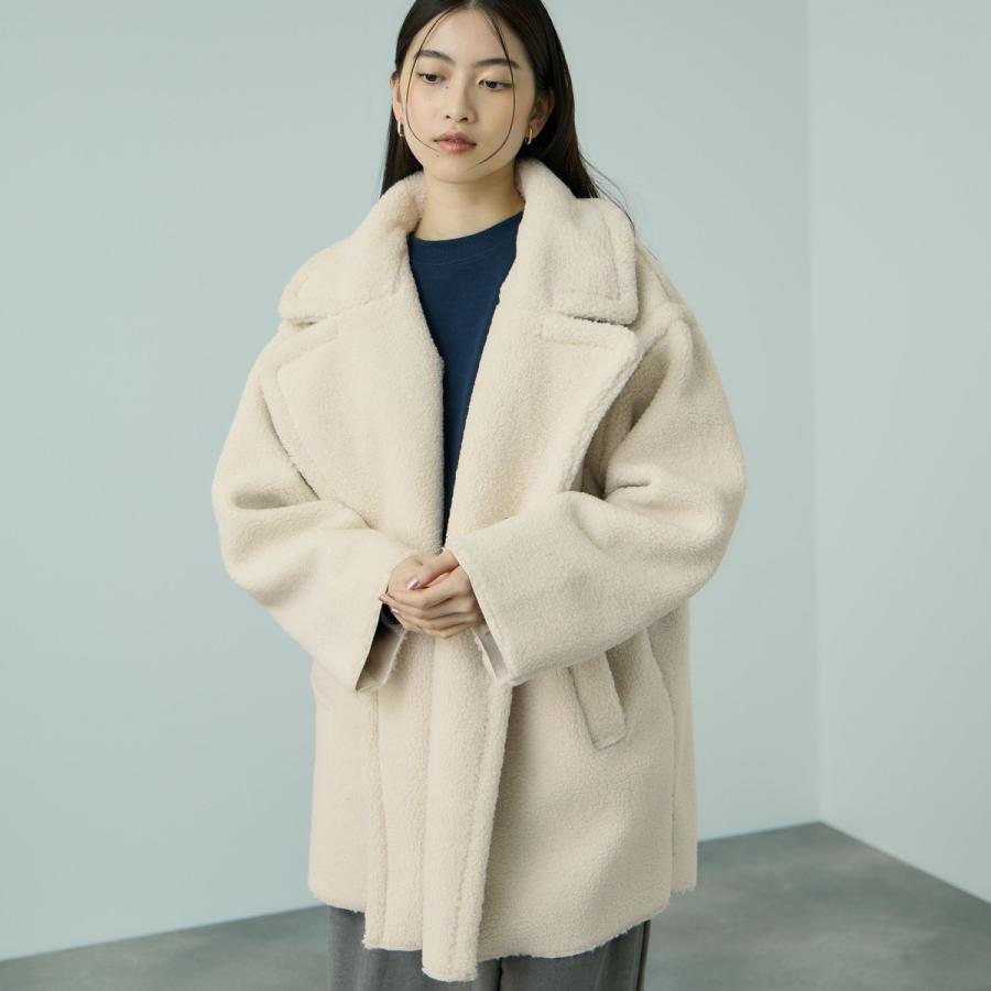 VICKY（ビッキー） フェイクムートンミドルダブルコート : マルイ(丸井