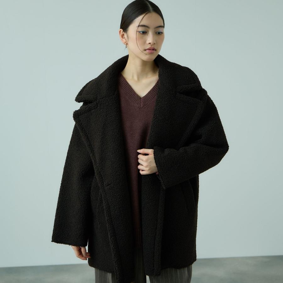 VICKY（ビッキー） フェイクムートンミドルダブルコート : マルイ(丸井