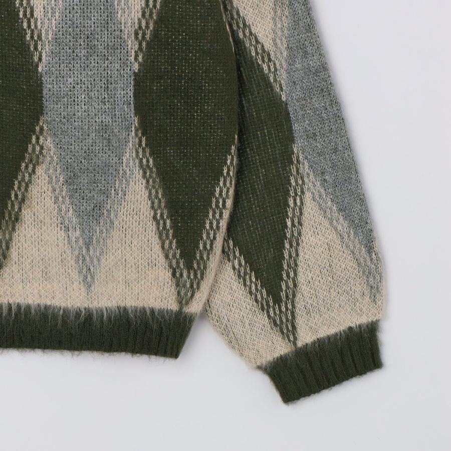 SHIPS（シップス） TOWNCRAFT: SHAGGY VINTAGE PATTERN V CARDIGAN