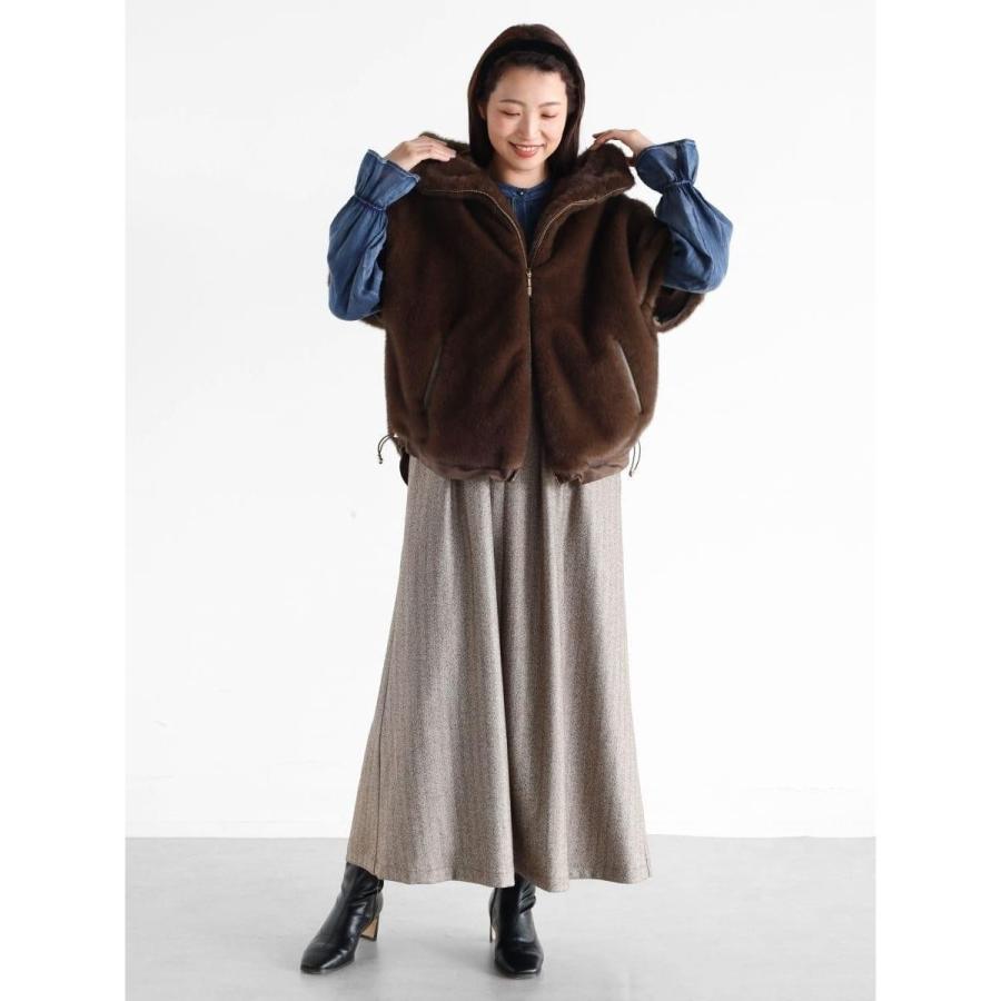 日本製✩新品同様✩カシミヤ100%✩ミンク✩ミンク取り外し可能✩ファーコート 新品未使用品】カシミヤ100%、ミンクコート