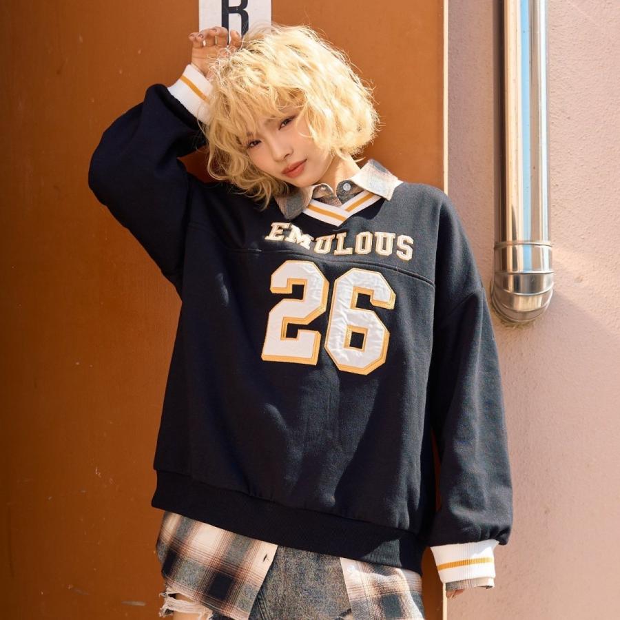 LOVETOXIC 【LTXC】【綿100％】裏起毛ナンバールーズスウェット